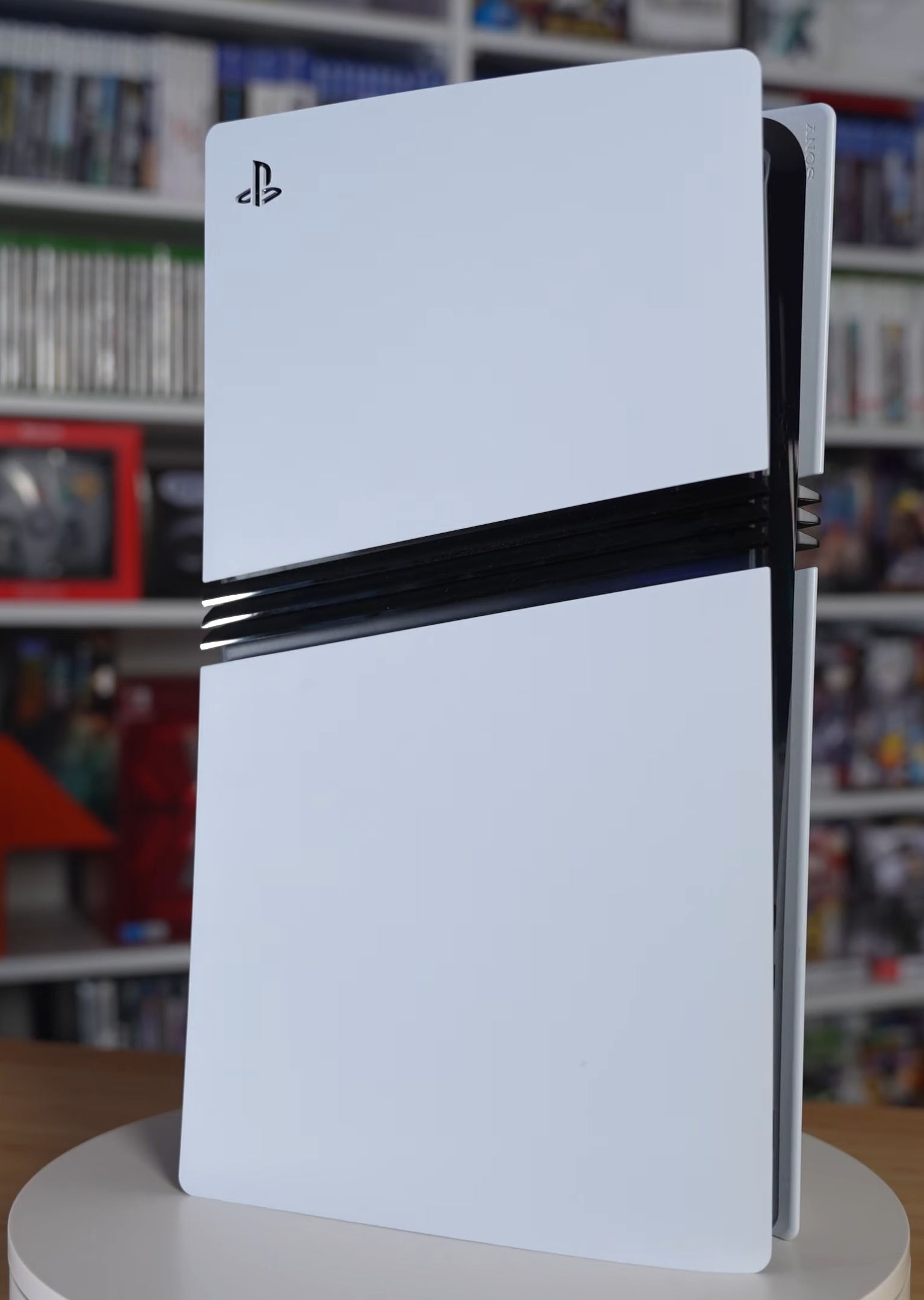 PlayStation 5 Pro view without a disc drive.